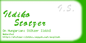 ildiko stotzer business card